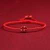 Pulsera tobillera tejida a mano de cinabrio de bajo contenido al por mayor Ruyi Ping An arena imperial esta vida cuerda de mano regalo para amigas