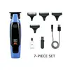 Cortapelos Profesional Nuevo Transfronterizo Pantalla Digital LCD Recargable Recortadora Eléctrica de Cabello Grabado Peluquería Tijeras para Cortar el Cabello Cabezal de Aceite Cortapelos Eléctrico