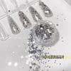 Prata Espelhada Nail Art Lantejoula Mista Cyber Celebridade Explosivo Prata Fragmentos Brilho Fino Espelho Mágico Pó Nail Art Joia Decoração Acessórios