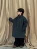 Casaco de Lã Masculino Comprimento Médio Jaqueta Acolchoada 2025 Outono e Inverno Novo Estilo Roupas de Lã Infantis Estilo Coreano Solto Tendência