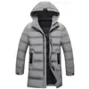 Abrigo de Algodón con Capucha de Longitud Media Popular Transfronterizo para Otoño e Invierno Estilo Coreano para Hombre Holgado de Moda Versátil Chaqueta Casual Talla Grande
