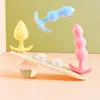 Juguetes para Jardín Trasero Unisex para Hombres y Mujeres al Aire Libre Crisantemo Jalar Cuentas Tapón Anal Masajeador Manual Sexo Adulto Juguetes Eróticos Mayoreo