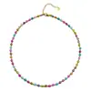 Collar de Piedra Natural con Cuentas Color Dopamina Nuevo Estilo Chino Nicho Personalidad Temperamento Cadena para Clavícula Joyería de Alta Gama