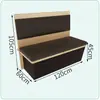Restaurante de Té Estilo Hong Kong Asiento de Sofá en la Pared Combinación de Mesa y Silla para Restaurante Tienda de Fideos Tienda de Fideos de Arroz Silla de Comedor de Madera Maciza Comercial