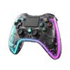 Mando inalámbrico para PS4, luz de respiración colorida, carcasa transparente de cristal, interruptor, mando para juegos de ordenador y teléfono móvil