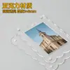 Marco de Fotos Acrílico Transparente Doble Cara Imán Magnético para Nevera Marco de Exhibición de Fotos Polaroid con Forma de Abanico Ondulado