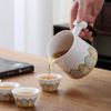 Juego de Té Kung Fu de Viaje Almacenamiento Portátil Viaje al Aire Libre Camping Taza Exprés Tetera para Té para Hogar Oficina