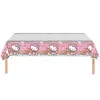 Nova Decoração de Festa de Aniversário Rosa Tema Gato Kt Banner Saco de Presente Copo de Papel Descartável Prato de Papel Guardanapo de Papel