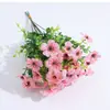 Flores artificiales de eucalipto y violeta de plástico transfronterizas para arreglos florales de boda y hogar, ramos de plantas artificiales para decoración