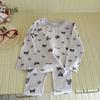 Ningli Roupa Íntima Térmica de Algodão Puro Outono e Inverno para Meninos e Meninas Conjunto de Roupas de Casa para Bebê Roupas de Outono e Calças Compridas Pijama Infantil