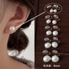 Pendientes de Plata de Ley S925 con Perlas Swarovski para Mujer, Estilo de Lujo de Alta Gama de Nicho, Pendientes Versátiles al por Mayor