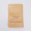 Suporta impressão colorida em pequenos lotes em bolsas stand-up de papel kraft com aberturas tipo janela, adequadas para chá, alimentos e frutas secas; sacos de alimentos à prova de umidade, espessados