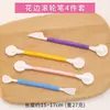 Juego de 8 piezas grupo de tallado pluma para pastel pluma de tallado para pastel decoración de pastel de fondant plástico pluma de tallado herramienta de repostería traje