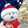 Bonito Conjunto de Gorro de Punto y Bufanda de Oso Autocrítico Invierno Muñeco de Peluche Bolso Llavero Colgante Estilo Mejor Amiga