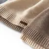 Cachemira Otoño/Invierno 2026 Nuevo de Alta Gama para Mujer de Doble Capa Bloque de Color Tejido Cálido Moda Pesado Envolvente Sombrero Casual