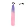 Peluca de Nuevo Estilo para Mujer, Cola de Caballo Larga Trenza Grande de Fibra Sintética de Colores, Trenza Grande de Color Dorado Láser de un Solo Hilo, Accesorio para el Cabello de Chica Popular