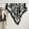 Bufanda de Seda de Morera y Lana de Doble Cara Bicolor para Mujer de Temporada de Primavera, Bufanda Cuadrada Grande de Patrón Espiga de Seda de Alta Calidad, Chal de Seda, Bufanda
