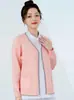 Suéter Médico e de Enfermagem Uniforme de Enfermeira Manga Longa Cardigã Grosso Roupa Externa Salão de Beleza Roupa de Trabalho Macio Amigo da Pele Quente e Confortável