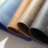 Fábrica Direct Supply Cloth Pattern Leather Placemat Home Hotel Western Placemat Tapete de mesa quadrado de dupla face Tapete impermeável à prova de óleo Tapete de isolamento térmico