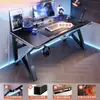 Mesa de computador, mesa de trabalho, conjunto de mesa e cadeira para jogos em casa, mesa simples para quarto, estação de trabalho, mesa de estudo, mesa de escritório para apartamentos de aluguel