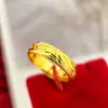 Joyería Jin Yicheng Joyería Chapada en Oro Anillo de Pareja Dragón y Fénix Estampado de Carácter de la Fortuna Anillo Bola de Dragón Anillo para Mujer Regalo de Cumpleaños