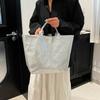 Bolso Tote Transfronterizo 2025 Nuevo Bolso Satchel de Alta Gama Papel Dupont Exterior Playa Repelente al Agua Gran Capacidad Bolso para Viajar