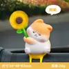 Nuevos Adornos Eléctricos para Coche de Animalitos Lindos, Decoraciones de Molinillo de Viento Pequeños, Accesorios de Coche de Batería Populares de Dibujos Animados, Adornos Pequeños