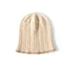 Cachemira 2026 Otoño/Invierno Nuevo Estilo para Mujer de Gama Alta Tejido Color Cálido Bloque de Color Jacquard Gorro con Protección para Orejas Tejido Casual Cubre Cabeza