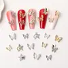 Joyería para Uñas Artísticas de Mariposa Hueca Nueva Tridimensional Transfronteriza Estrella de Cinco Puntas Diamante Uñas Artísticas Accesorios DIY Venta al por Mayor