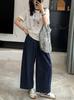 Pantalones de Algodón Lino Denim Lavado Suave Antidesvanecimiento Sueltos Adelgazantes Estilo Abuela 25 Pantalones Casuales de Verano