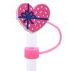 Nueva Tapa Creativa de Paja con Forma de Corazón de Dibujos Animados Cubierta Decorativa de Paja de Goma Suave de PVC a Prueba de Polvo Comercio Electrónico Transfronterizo en Stock