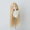 Peruca para Boneca BJD 346 Folha Luo Li Acessórios de Cabelo para Vestir Boneca Franja Longa Cabelo Longo Liso Múltiplas Cores Disponíveis