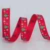 Cinta Navideña Transfronteriza 1cm Correa para Arreglo de Atmósfera Navideña Decoración Festiva Cinta de Color con Impresión de Tinta