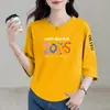 Comercio Exterior Transfronterizo Moda Madre de mediana edad y ancianos Versátil Holgada Capa interior Manga corta Manga de siete puntos Camiseta Capa base Ropa