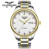 Guanqin B4 Reloj de Cuarzo Impermeable de Moda Correa de Acero Doble Calendario de Alta Calidad para Hombre Reloj de Negocios para Hombre Gq80009-1A