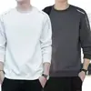 Envío RápidoCamiseta de Manga Larga con Cuello Redondo, Holgada y Gruesa, para Otoño e Invierno, Tallas Grandes