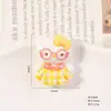 Gatinho Criativo de Óculos Acessórios de Resina Xadrez Desenho Animado Handmade Joias DIY Grampo de Cabelo Infantil Material para Sapato