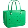Bolsa de playa de EVA, bolso de mano estilo europeo y americano, bolsa perforada, bolso de mano para mujer, bolsa de almacenamiento de gran capacidad, artículo popular de playa 2025