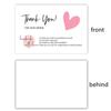 50 Hojas/Paquete Tarjeta de Agradecimiento Blanca Simple Papel Estucado Tarjeta de Presentación Embalaje de Regalo Tarjeta Decorativa Agradecimiento en Inglés