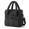 Nova bolsa térmica para almoço transfronteiriça, bolsa para marmita portátil de uso duplo transversal, disponível em várias cores, bolsa térmica à prova d'água com folha de alumínio