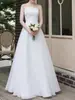 Ligero Sin Tirantes Sencillo Organza Nicho Alta Gama Exterior Viaje Fotografía Largo al Suelo Novia Salida Vestido Estilo Coreano Adelgazante
