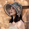 Chal Sombrero para el Sol con Ala Ancha Sombrero para el Sol para Mujer Protección Solar de Verano Uv Paja Sombrero para el Sol de Copa Vacía Plegable