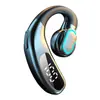 Nuevo auricular bluetooth inalámbrico F80 de colgar en la oreja, no intraural, para negocios, conducción ósea, un solo oído con pantalla digital, venta al por mayor transfronteriza