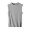 Chal de estilo coreano transfronterizo para mujer, Ropa exterior de verano, Cuello alto acanalado negro, Top sin mangas chic único de alta gama, Hombros descubiertos