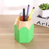 Portalápices Colorido Multifuncional Bloqueo de Color Portalápices Papelería Estudiante Organizador de Escritorio Oficina Gran Capacidad Almacenamiento Hexagonal