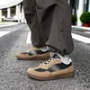 Zapatos de Entrenamiento Alemanes Agan para Hombre con Punta Ancha Zapatos Casuales Retro de Tablero de Microfibra y Piel de Cerdo para Hombre Pies Anchos Talla Grande Zapatos Deportivos