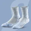 Calcetines de Baloncesto Altos para Hombre, Calcetines Deportivos Élite de Longitud Media, Calcetines Transpirables Profesionales para Correr, Calcetines con Suela de Toalla para Mujer