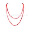 Cuentas de color sólido de 80 cm, accesorios para vestido de fiesta de neón de los años 80, traje de baile para mujer, collar de color, venta al por mayor