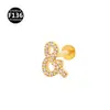 Aleación de Titanio F136 Cruz Marqués Forma de V Serpiente Corona de 0.9 Dientes Rosca Interna Labio Clavo Pendientes Joyería para Piercing