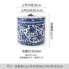 Jarra de Cerámica Jingdezhen para Té Porcelana Azul y Blanca Antigua 0.25 kg con Tapa Tarro de Almacenamiento para el Hogar Adornos Retro Estilo Chino Nuevo